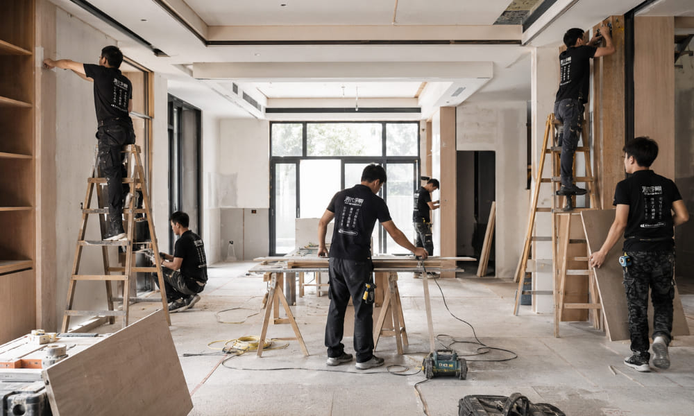 郡宇願設計自有工班施工現場