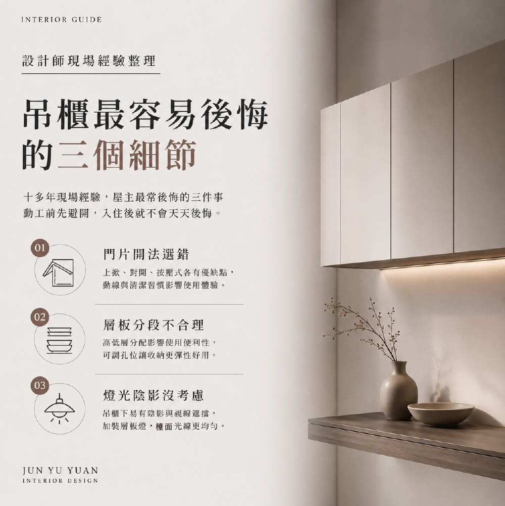 吊櫃設計｜三個最容易後悔的細節